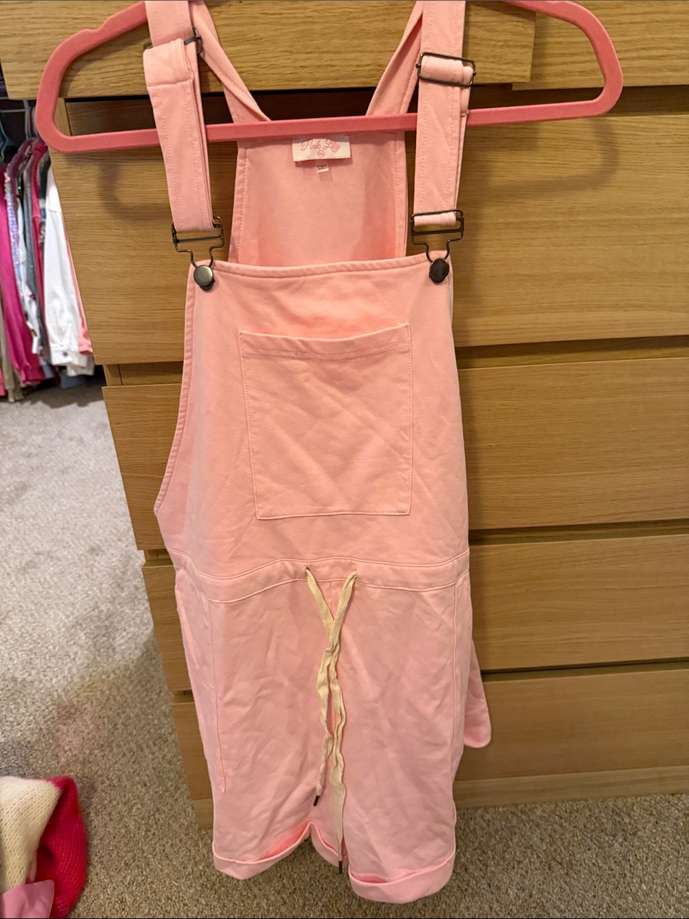 Pink Lily Light Pink shorts Overall NEVER WORN